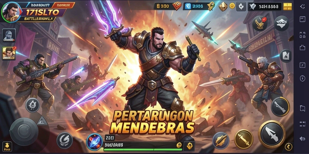 Gameplay mendebarkan di 171SLOT menunjukkan pertarungan sengit antar pemain.