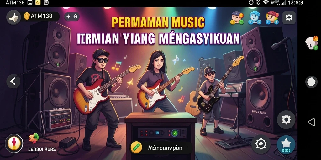 Screenshot gameplay ATM138 menunjukkan keseruan bermain musik secara interaktif.