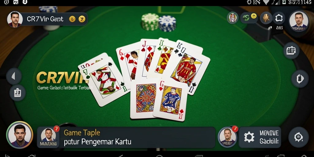 Screenshot gameplay <strong>CR7VIP</strong> menampilkan keseruan bermain Gaple dengan teman.