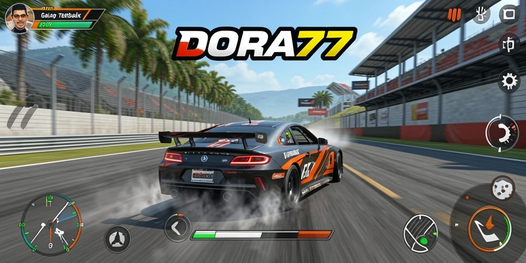Tampilan gameplay balap seru di DORA77 dengan grafis memukau.