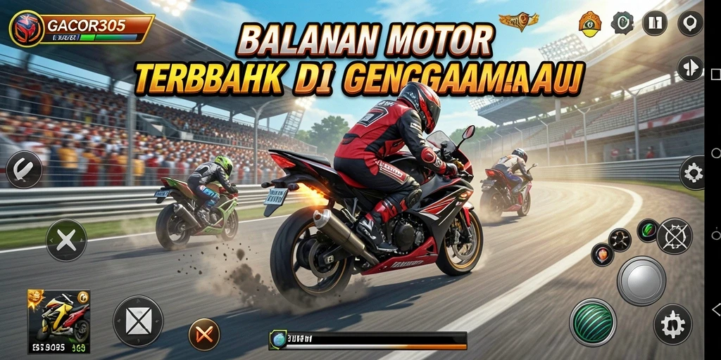 Tampilan gameplay seru dari balapan motor di GACOR305.
