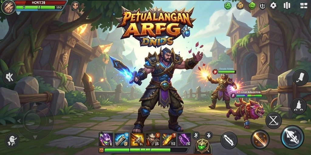 Tampilan seru gameplay HOKI138 dengan pertempuran ARPG yang mendebarkan.