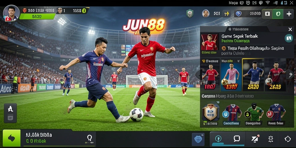 Gameplay seru dalam game sepak bola JUN88.