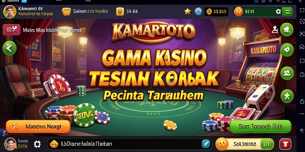 Tangkapan layar gameplay KAMARTOTO dengan suasana Kasino yang mengasyikkan.