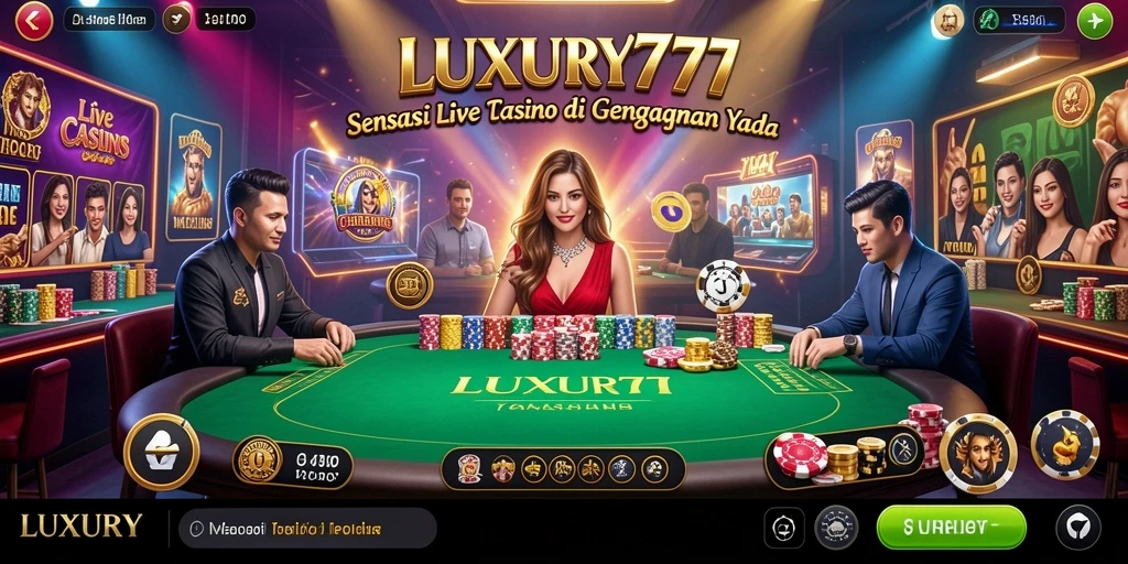 Gameplay nyata dan seru di LUXURY777 dengan dealer langsung.