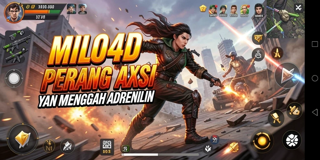 Tampak aksi mendebarkan dalam gameplay MILO4D yang intens.