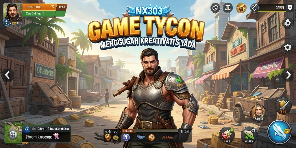 Tangkapan layar menunjukkan momen seru dalam permainan Tycoon NX303.