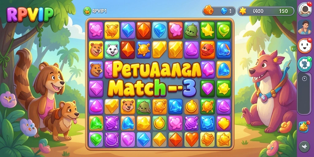 Tampilan gameplay RPVIP1 yang penuh warna dan seru.