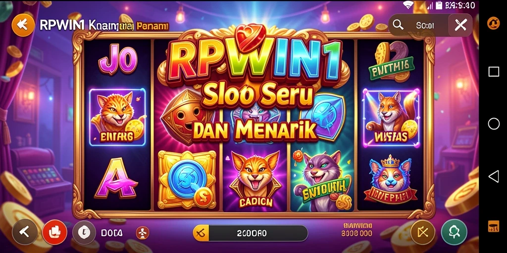 Screenshot gameplay RPWIN1 yang menampilkan momen seru saat bermain slot.