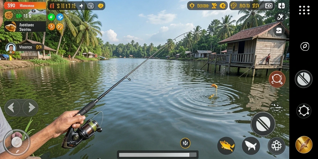 Tangkapan ikan yang memukau dalam S80, di tengah suasana alam yang indah.