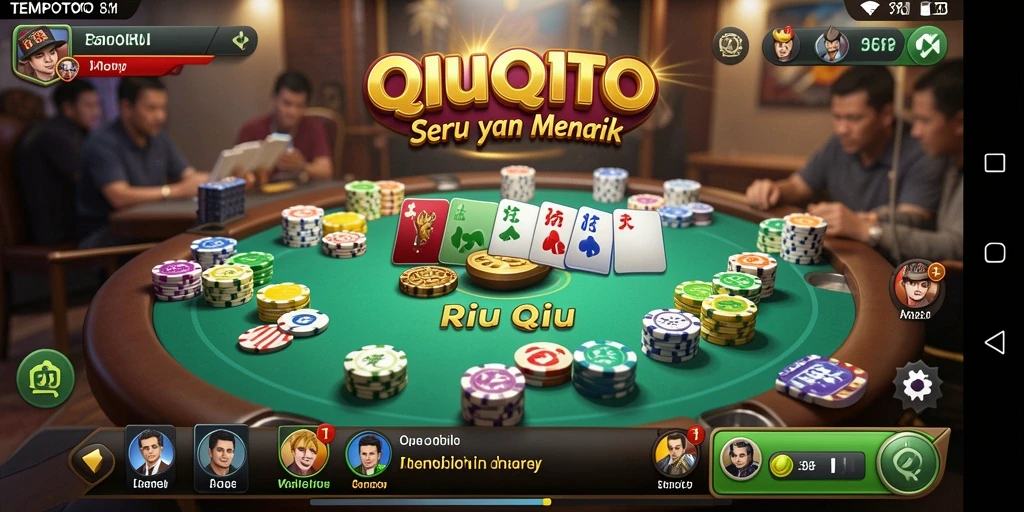 Screenshot gameplay TEMPOTOTO dengan aksi seru QiuQiu.