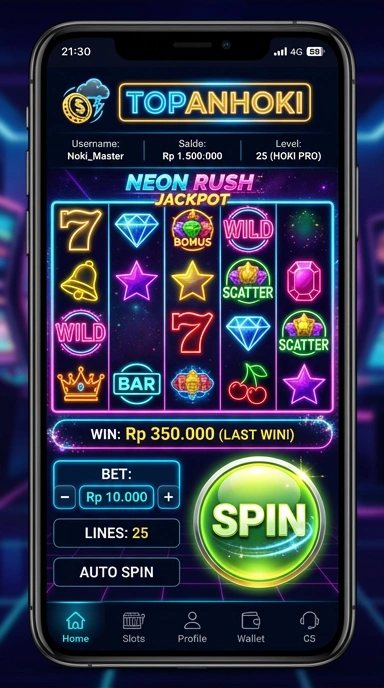 Tampilan aplikasi topanhoki yang intuitif dan mudah digunakan.